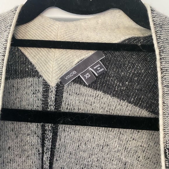 Vince Neutral Striped Open Cardigan - Picture 2 of 3